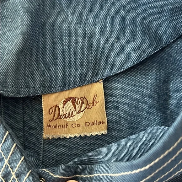 Vintage Dress Women’s Handmade by Dixie Deb Denim Blue Dress Western - Picture 2 of 15